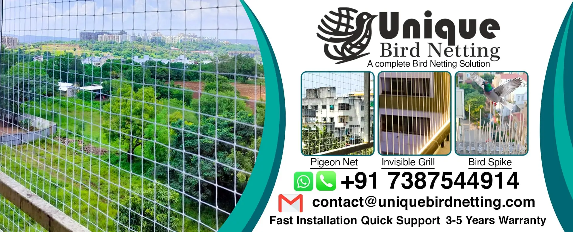 Unique Bird Netting Banner 2