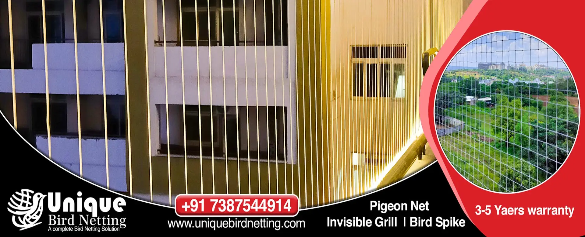 Unique Bird Netting Banner 3