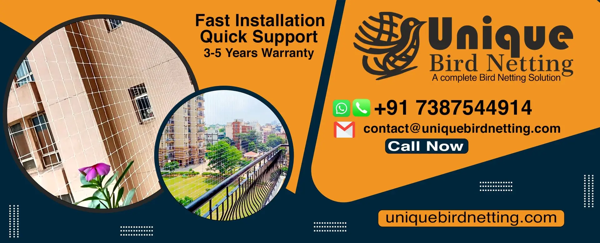 Unique Bird Netting Banner1